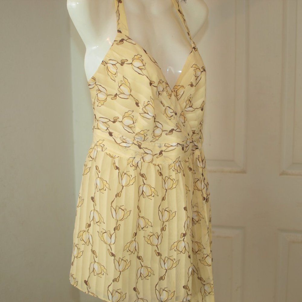 Ann Taylor Loft Summer Blouse Yellow Great with Denim Shorts Size 8 - Picture 3 of 5